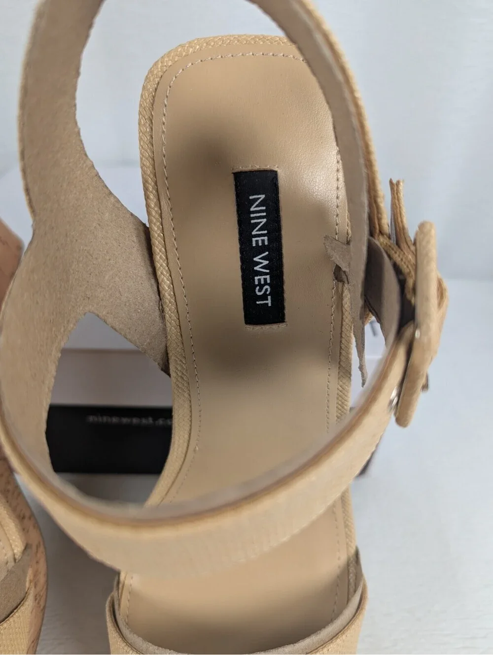 Nine West - CourtS2 - Light Natural Wedge Dress Sandal - Size: 11M